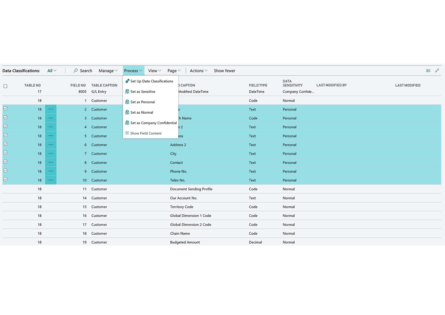 Business Central GDPR compliance